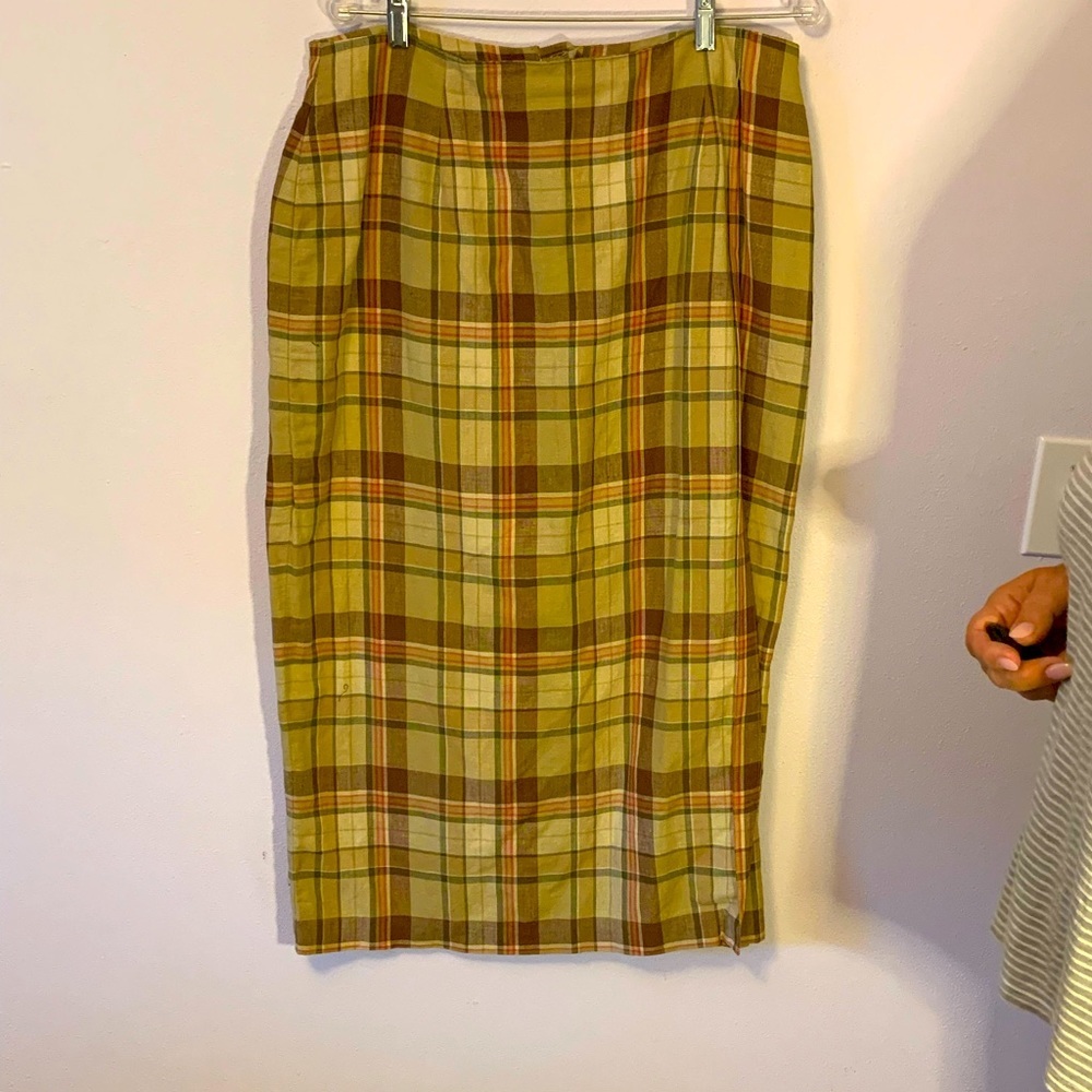 Talbots vintage plaid skirt
